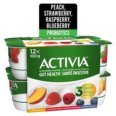 Activia - Probiotic Yogurt - Strwbrry/Blubrry/Raspbrry/Peach, 100 Gram