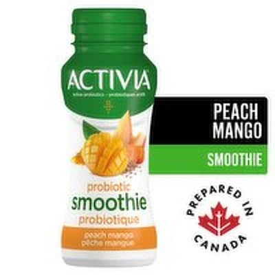 Activia - Probiotic Peach Mango Smoothie, 190 Millilitre