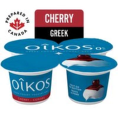 Oikos - Cherry Greek Yogurt 0% M.F., 4 Each