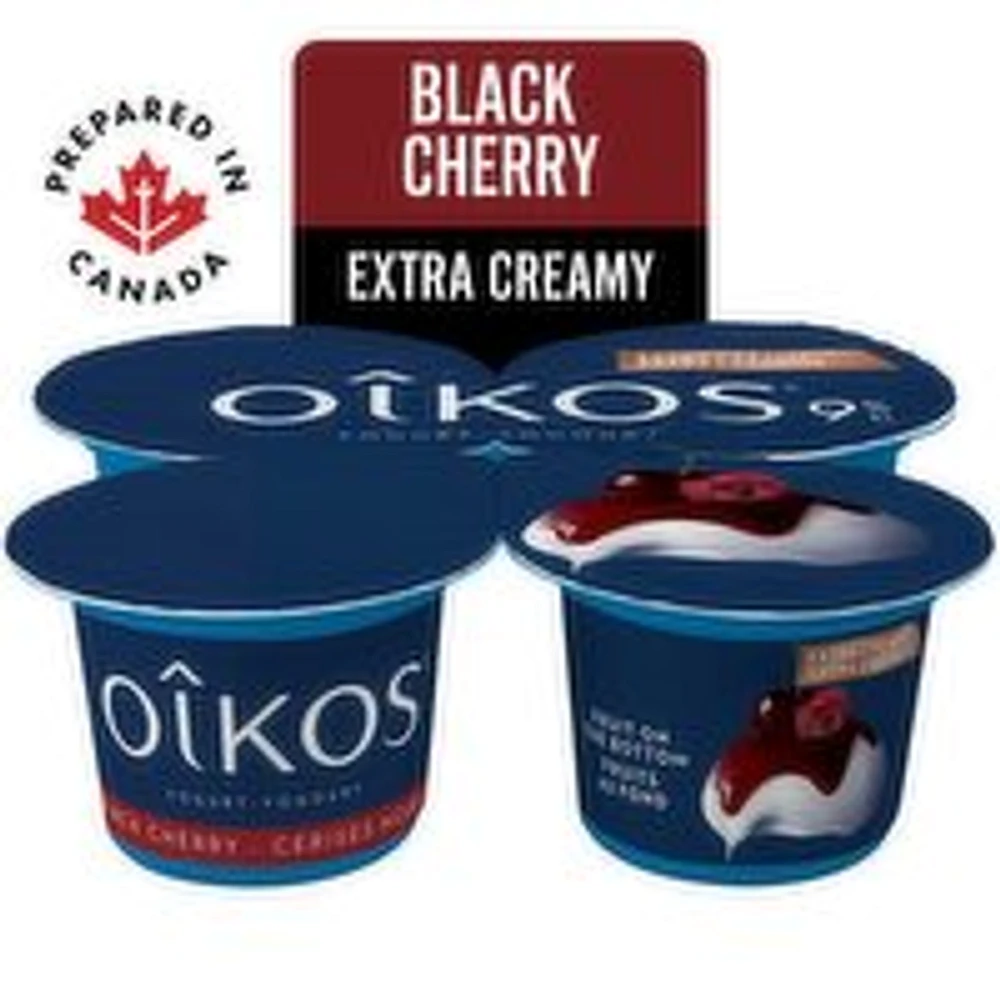 Oikos - Extra Creamy Yogurt Black Cherry, 4 Each