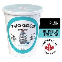 Two Good - Low Sugar Yogurt, Plain, 625 Gram