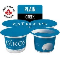 Oikos - Plain Greek Yogurt 2% M.F., 4 Each