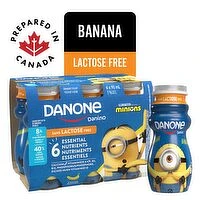 Danone Danino - Drinkable Yogurt Banana - Lactose free, 6 Each