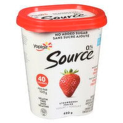 Yoplait - Source Strawberry Yogurt Tub, 630 Gram