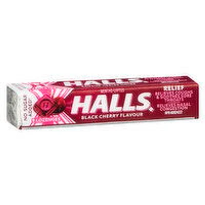 Halls - Cough Lozenges - Black Cherry NSA, 1 Each