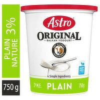 Astro - Original Balkan Style Plain Yogurt 3%, 750 Gram