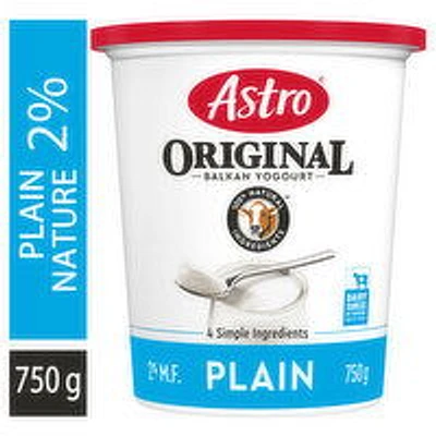 Astro - Original Balkan Style Plain Yogurt 2%, 750 Gram