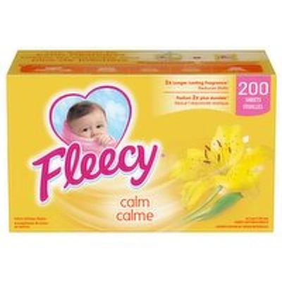 Fleecy - Dryer Sheets At Calm - 200 Sheets, 200 Each