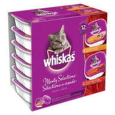 Whiskas - Meaty Selections Pate Variety Pack, 12 Each