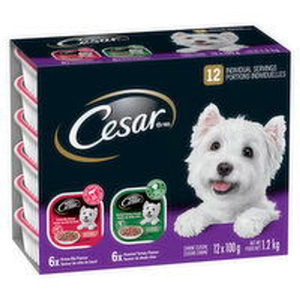 Cesar - Slices Dog Food Roast Turkey & Beef Tenderloin, 12 Each