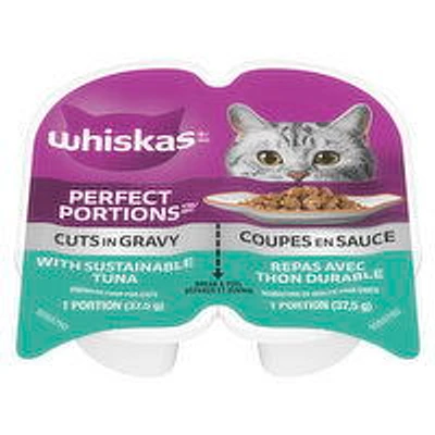 Whiskas - Perfect Portions Cuts In Gravy - Tuna Entree, 2 Each