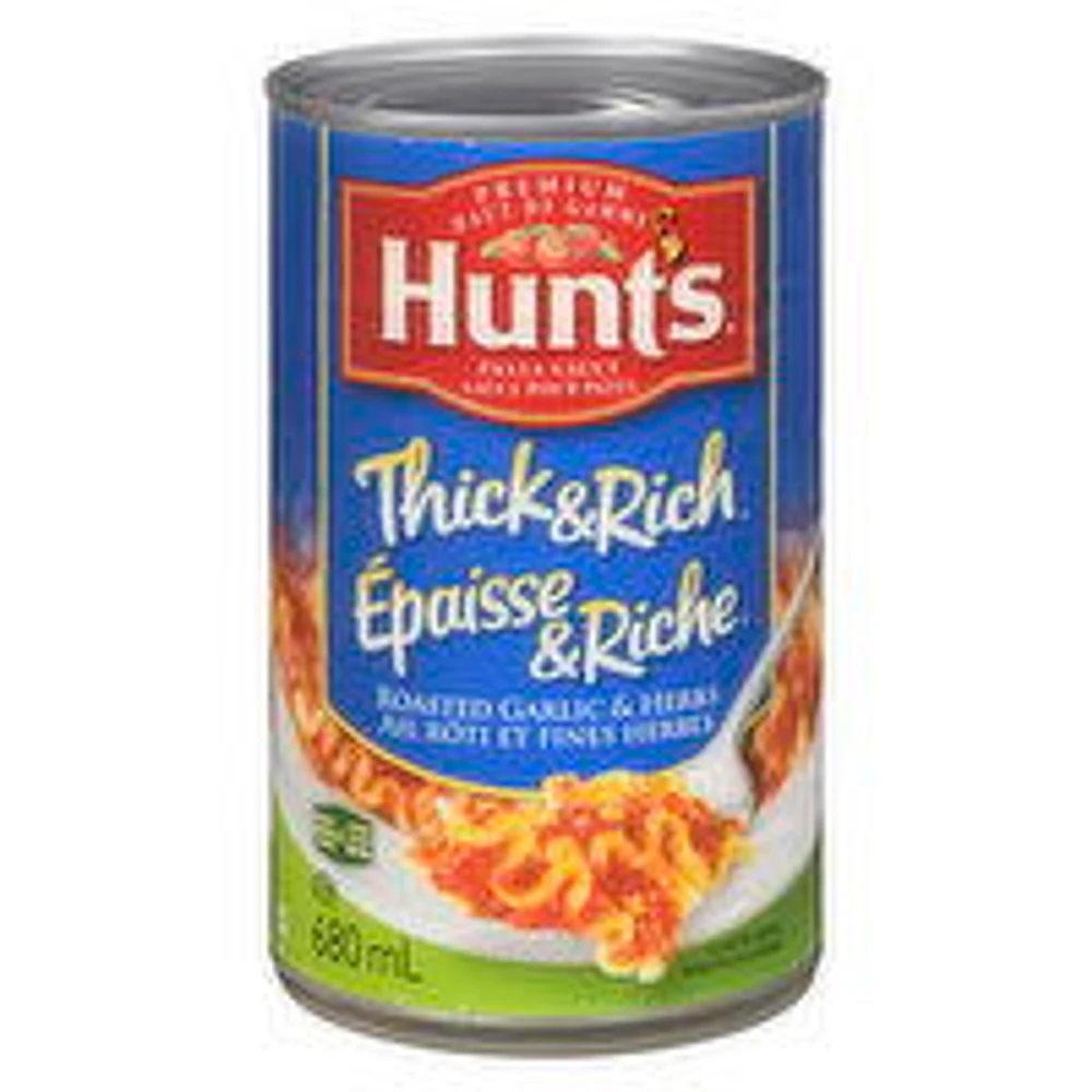 Hunt's - Pasta Sauce, Thick & Rich Roasted Garlic & Herbs, 680 Millilitre