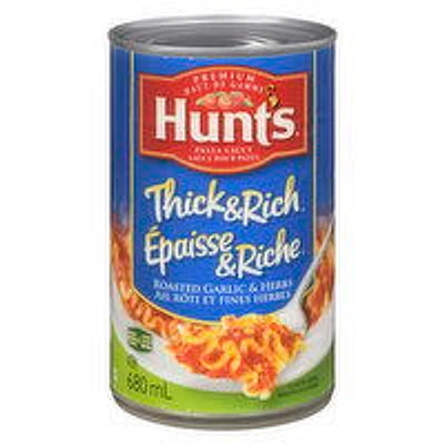 Hunt's - Pasta Sauce, Thick & Rich Roasted Garlic & Herbs, 680 Millilitre