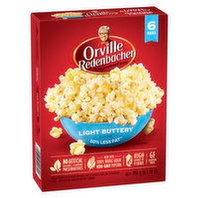Orville Redenbacher's - Light Buttery Flavour Microwave Popcorn, Pack of 6 Bags, 6 Each