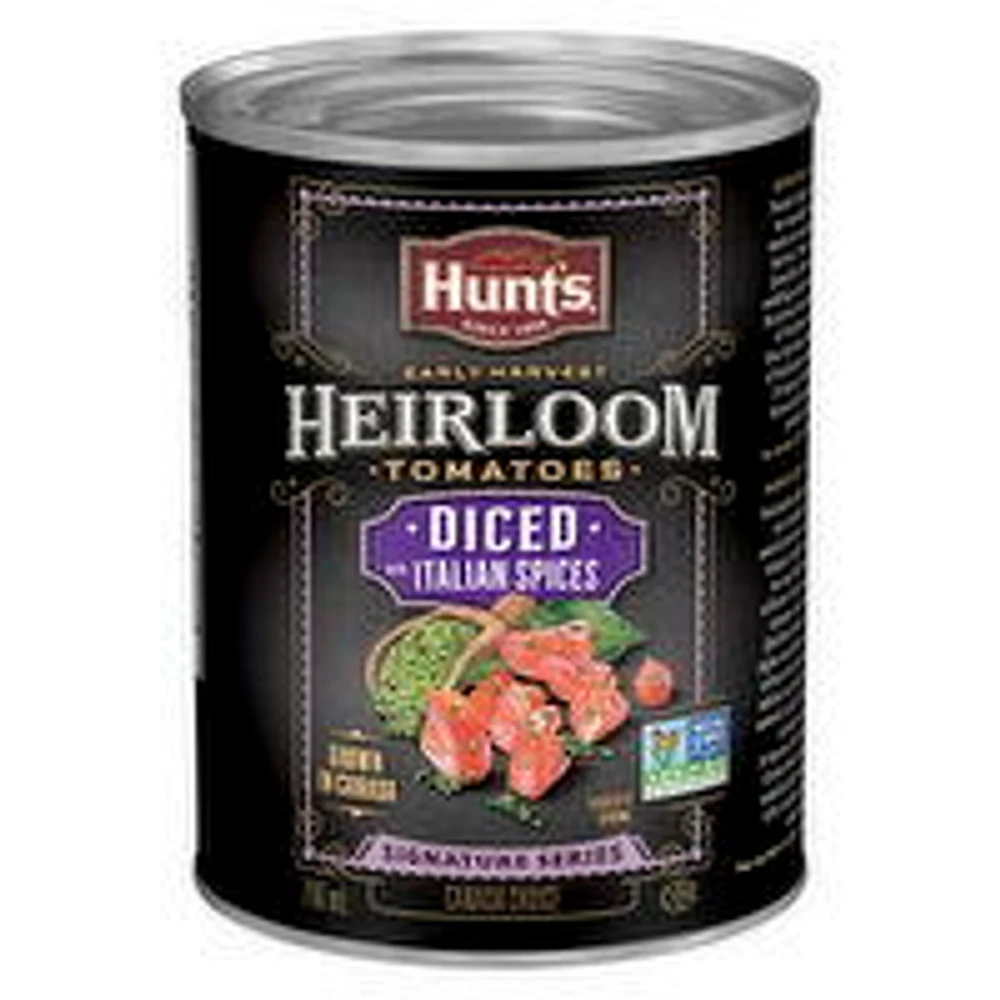 HUNTS - Canned Diced Heirloom Tomatoes with Italian Spices, 796 Millilitre