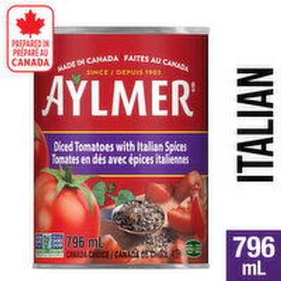 Aylmer - Canned Diced Tomato with Italian Spices, 796 Millilitre