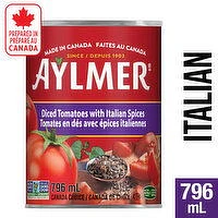 Aylmer - Canned Diced Tomato with Italian Spices, 796 Millilitre