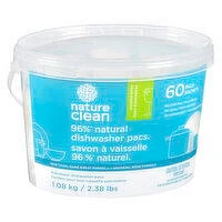 Nature Clean - Automatic Dishwasher Pacs Unscented, 60 Each