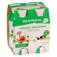 Olympic - Organic Kids Strawberry Banana Drinkable Yogurt, 4 Each