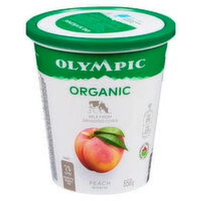 Olympic - Organic Peach Yogurt 3%, 650 Gram