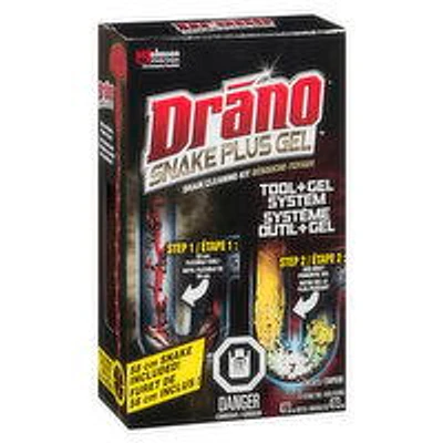 Drano - Snake Plus Drain Cleaning Kit - Tool & Gel System, 473 Millilitre