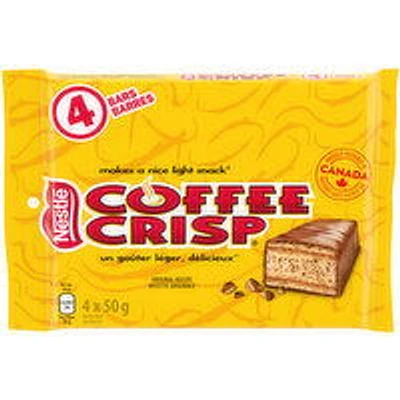 Nestle - Coffee Crisp Chocolate Bars, 4 Each