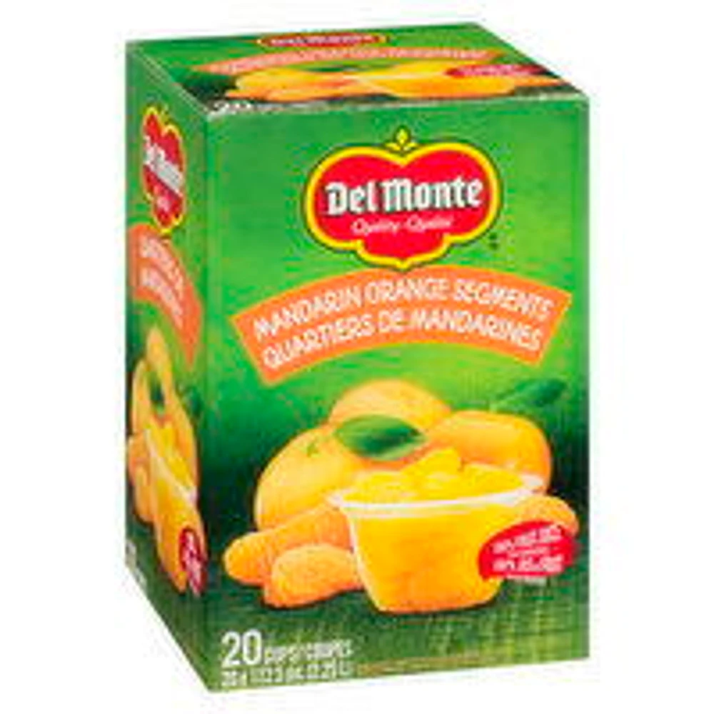 Del Monte - Mandarins in Light Fruit Juice Syrup, Bowls, 20 Each