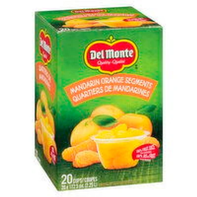 Del Monte - Mandarins in Light Fruit Juice Syrup, Bowls, 20 Each