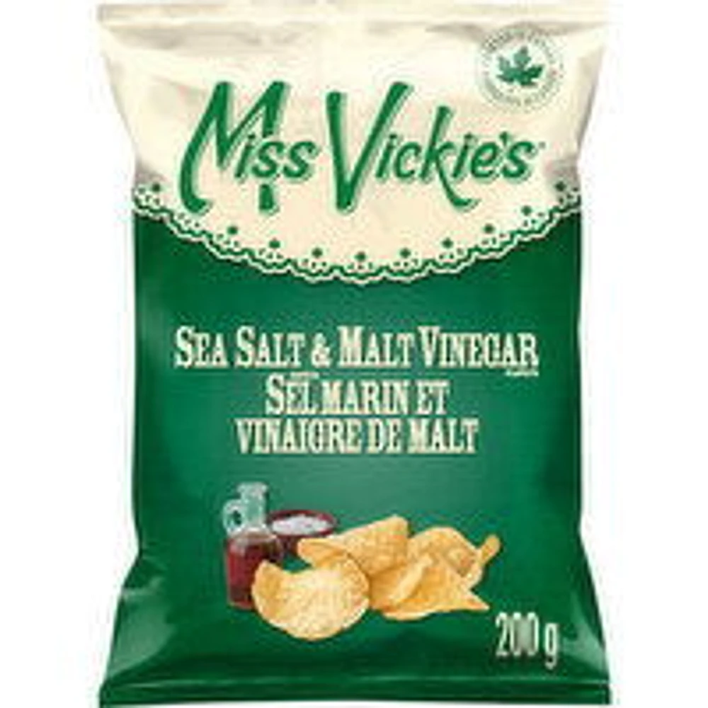Miss Vickies - Sea Salt & Malt Vinegar, Potato Chips, 200 Gram