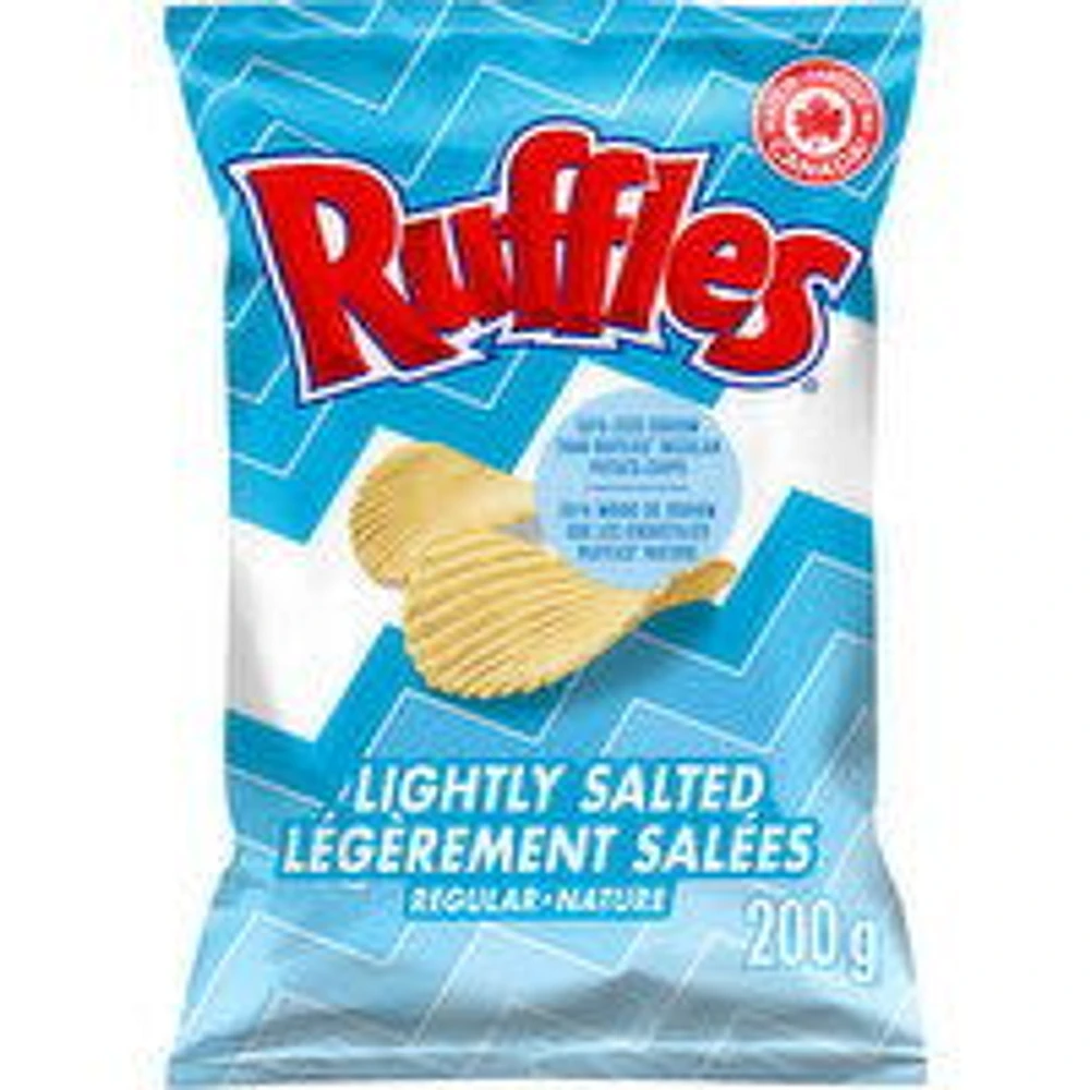 Ruffles - Potato Chips, Lightly Salted, 200 Gram