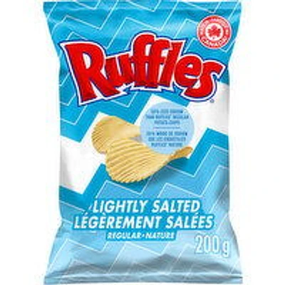 Ruffles - Potato Chips, Lightly Salted, 200 Gram