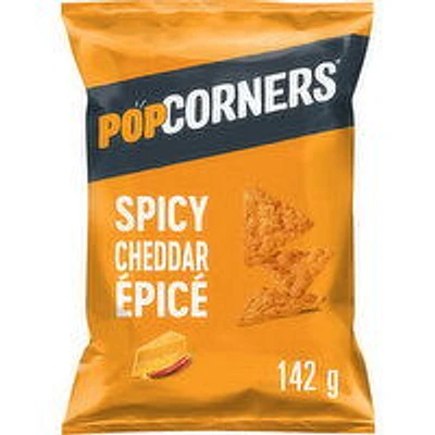 Popcorners - Spicy Cheddar Popped Corn Chips, 142 Gram