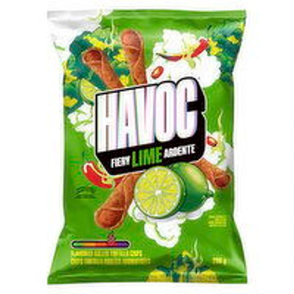 Havoc - Fiery lime tortilla chips, 280 Gram