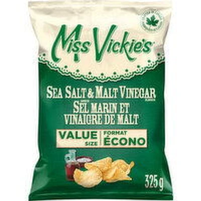 Miss Vickie's - Sea Salt & Malt Vinegar Potato Chips, 325 Gram