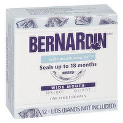 Bernardin - Wide Mouth Snap Lids, 12 Each