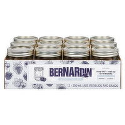 Bernardin - Decorative Mason Jars, 12 Each