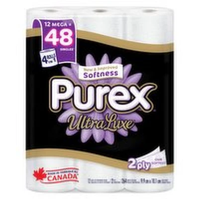 Purex - Bathroom Tissue UltraLuxe, 12 Mega Rolls, 12 Each