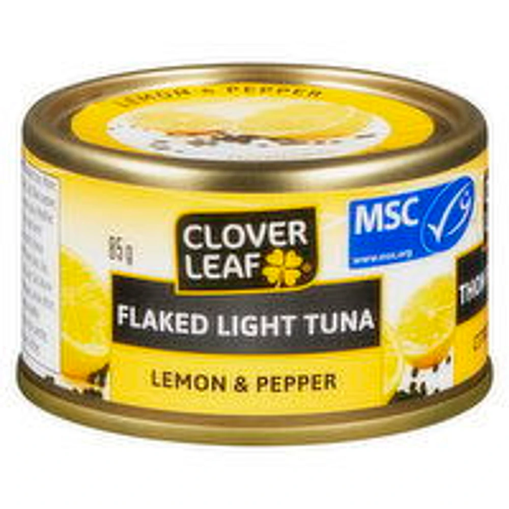 Clover Leaf - Flaked Light Tuna - Lemon & Pepper, 85 Gram