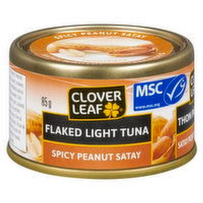 Clover Leaf - Flaked Light Tuna - Spicy Peanut Satay, 85 Gram