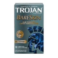 Trojan - Bareskin Condoms Premium Lubricant, 10 Each