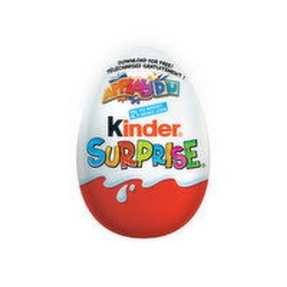 Kinder - Surprise Milk Chocolate Eggs with Toys, Pink, 20 Gram