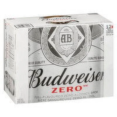 Budweiser - Zeeo Non Alcoholic Beer, 355mL Cans, 12 Each