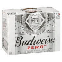 Budweiser - Zeeo Non Alcoholic Beer, 355mL Cans, 12 Each