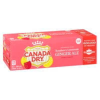 Canada Dry - Raspberry Lemonade Ginger Ale, 355mL Cans, 12 Each
