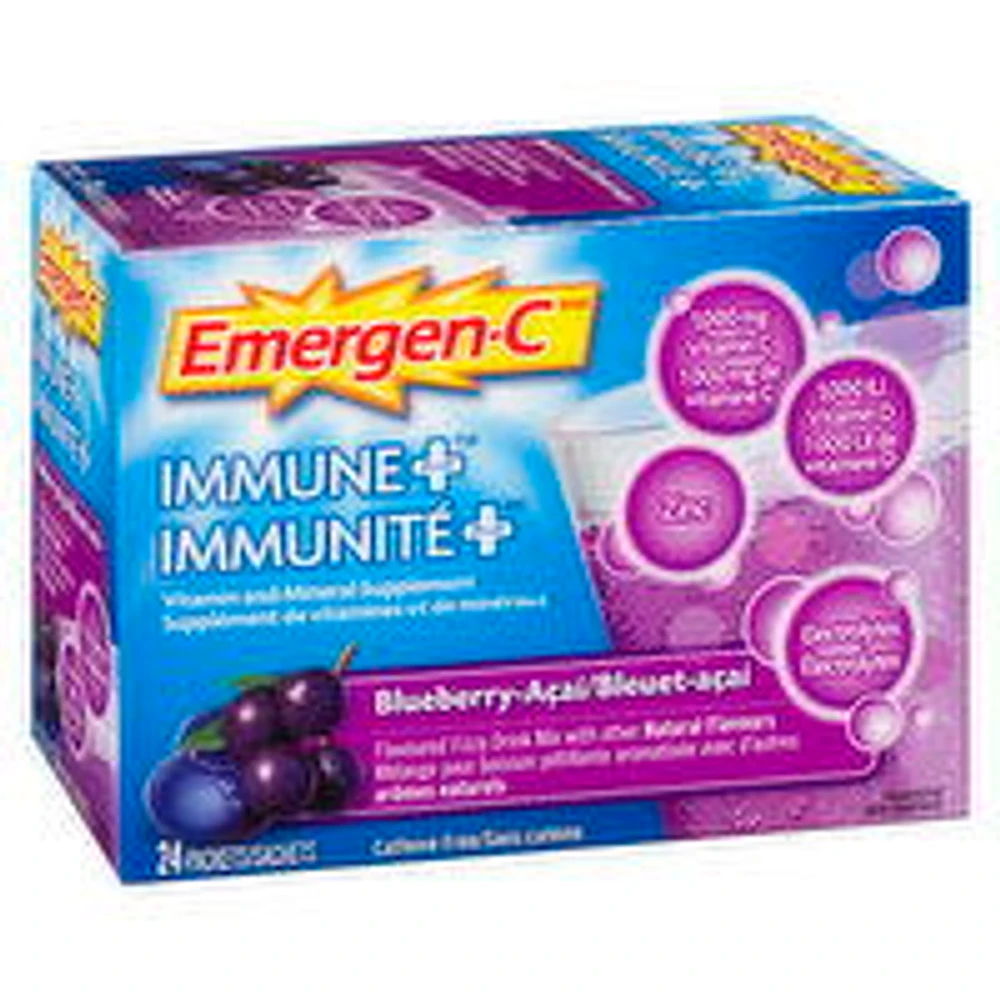 Emergen-C - Immune Plus Blueberry Acai, 24 Each