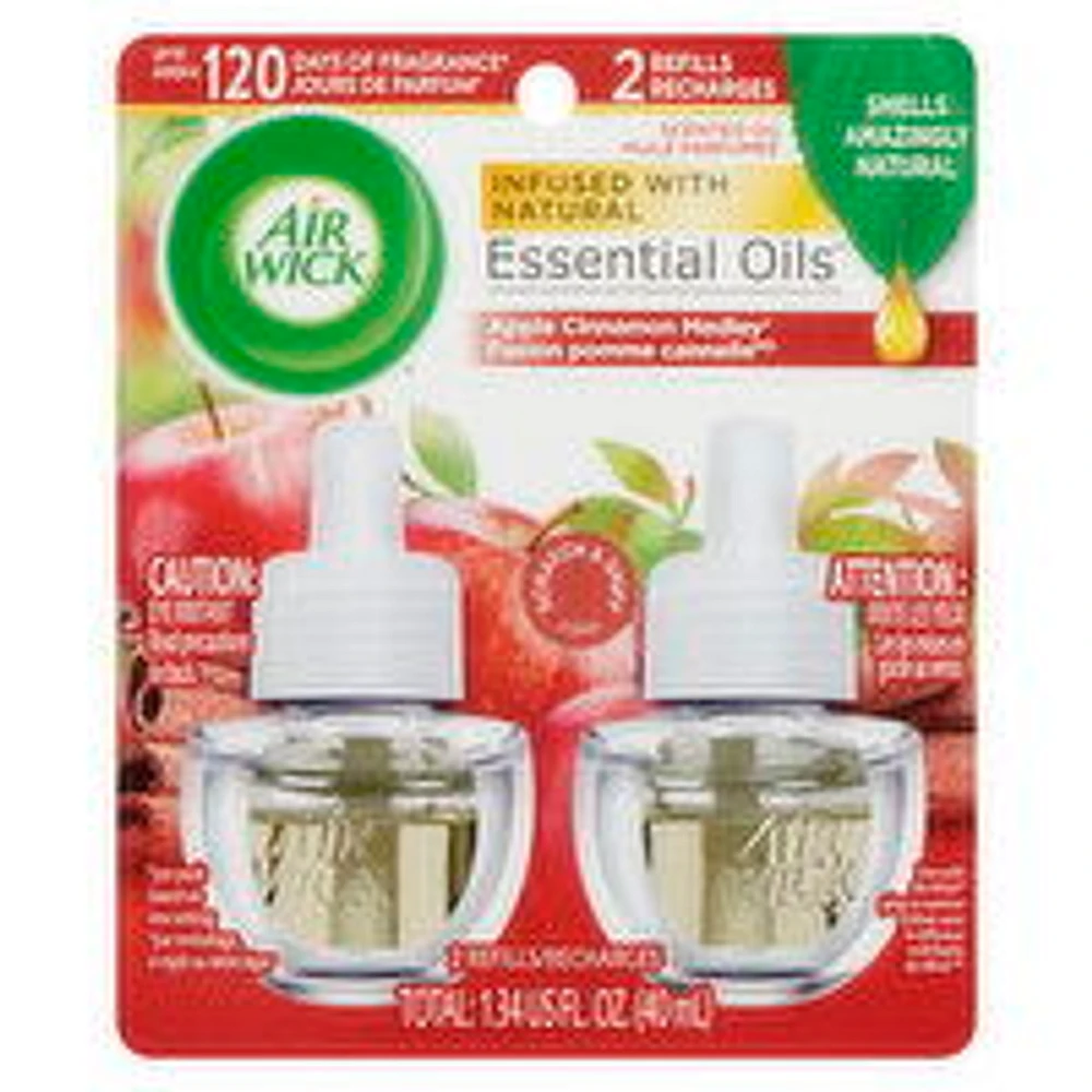 Air Wick - Essential Oils Refills - Apple Cinnamon Medley, 2 Each