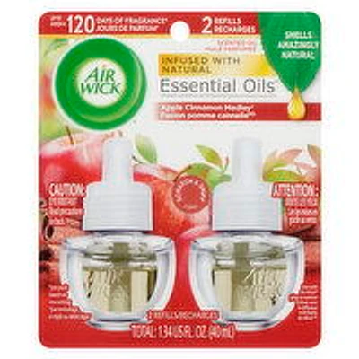 Air Wick - Essential Oils Refills - Apple Cinnamon Medley, 2 Each