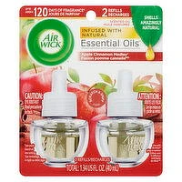 Air Wick - Essential Oils Refills - Apple Cinnamon Medley, 2 Each