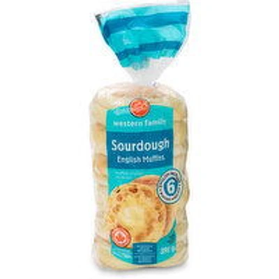 Western Family - Sourdough English Muffins, 6 Each