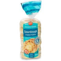Western Family - Sourdough English Muffins, 6 Each